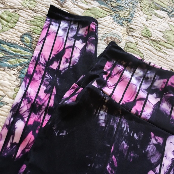 Tie dye abstract print workout leggings - Picture 2 of 2